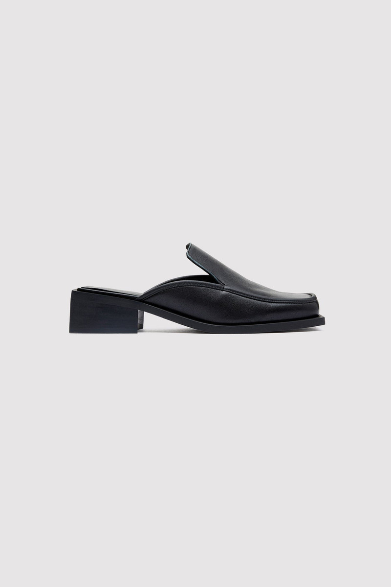 Square Toe Mule - Black 4