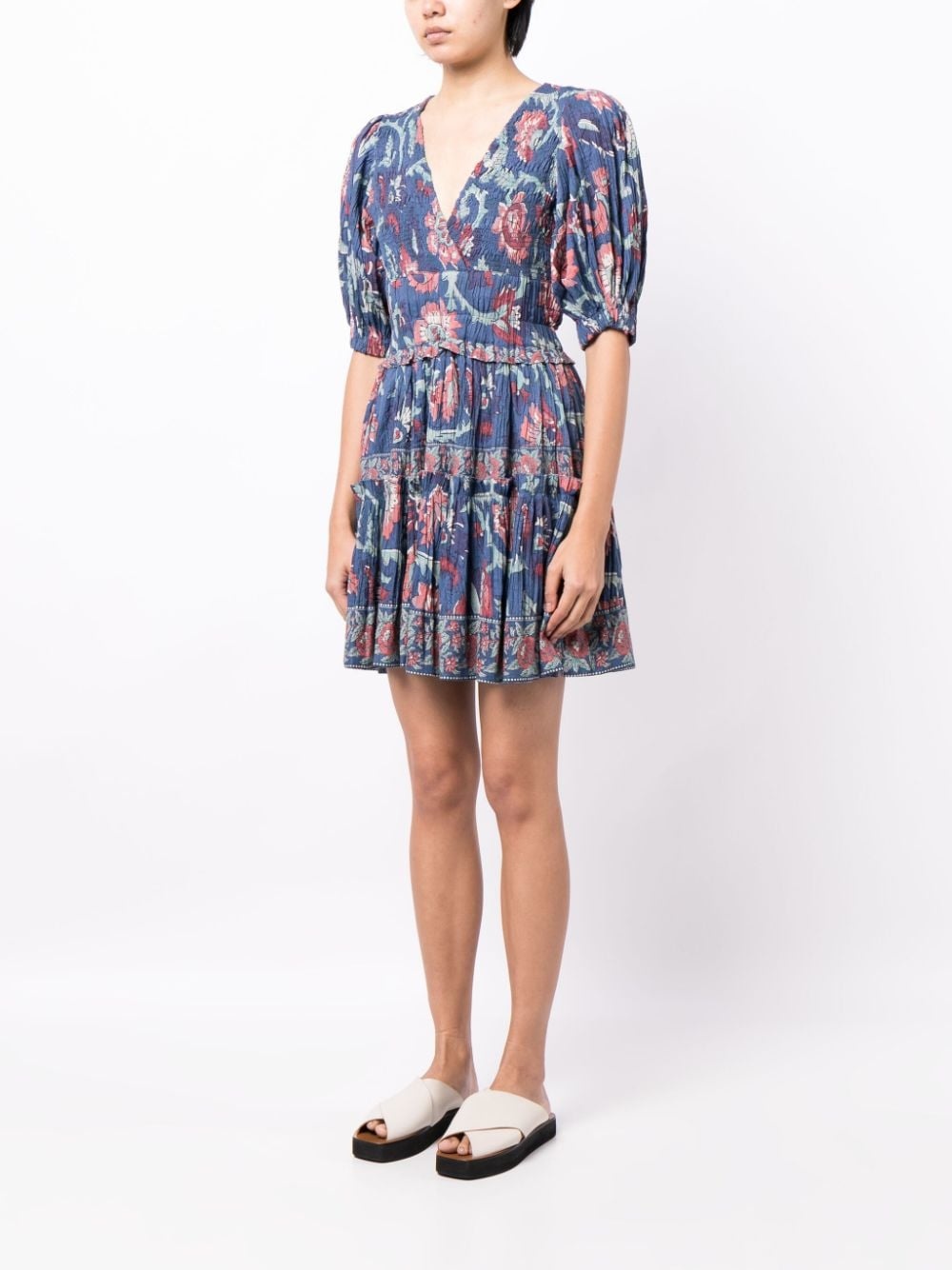 Rory puff-sleeve minidress - 3