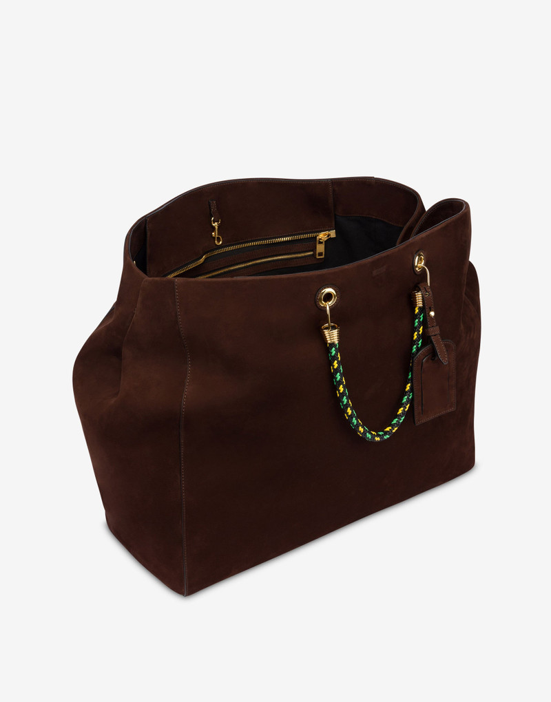 Moschino LARGE BRAIDED CORD SUEDE SHOPPER outlook