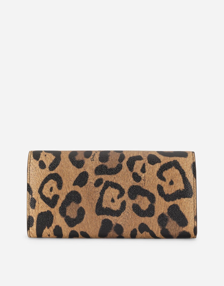 Leopard-print Crespo continental wallet with branded plate - 3