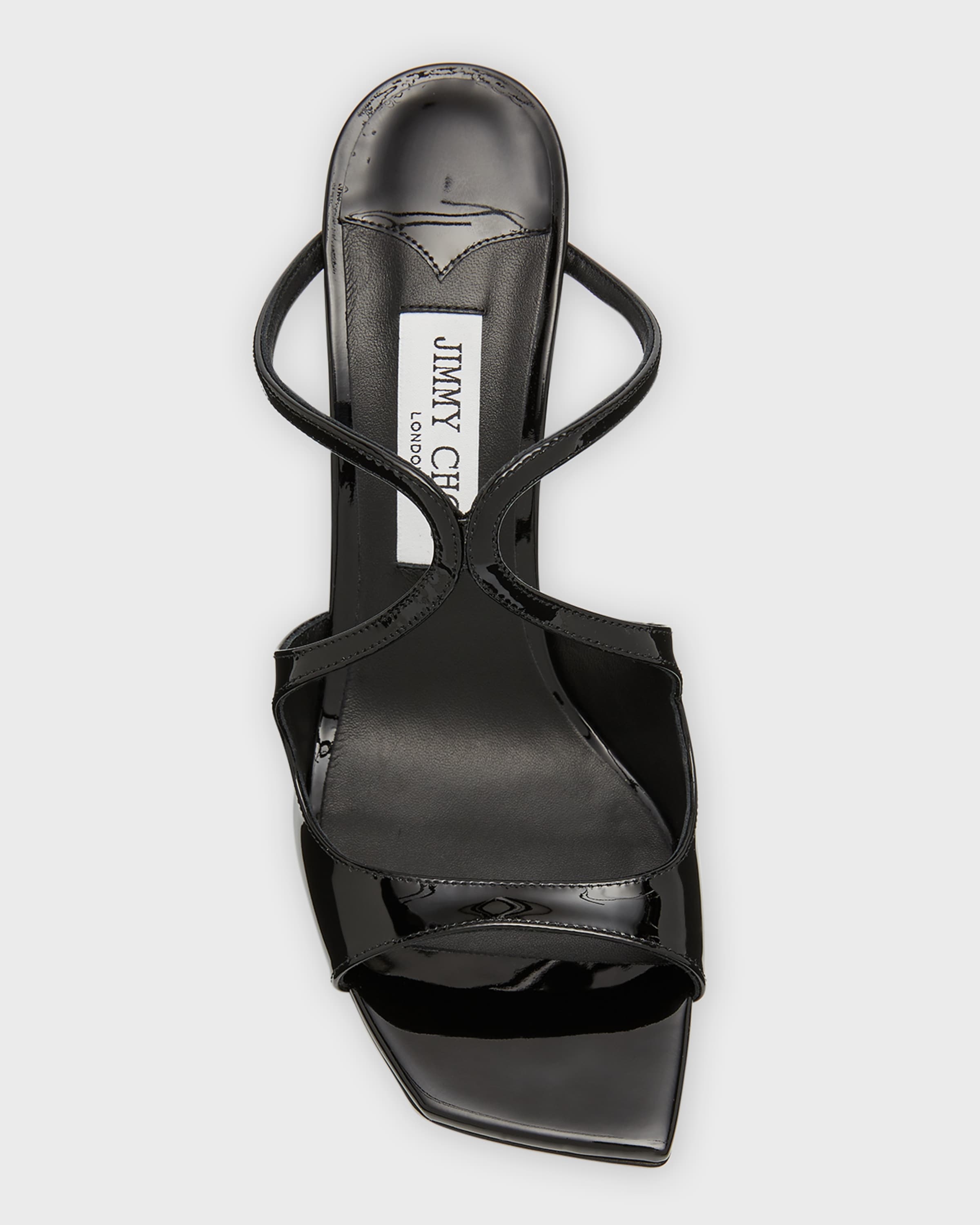 Anise Patent Leather Wedge Sandals - 6