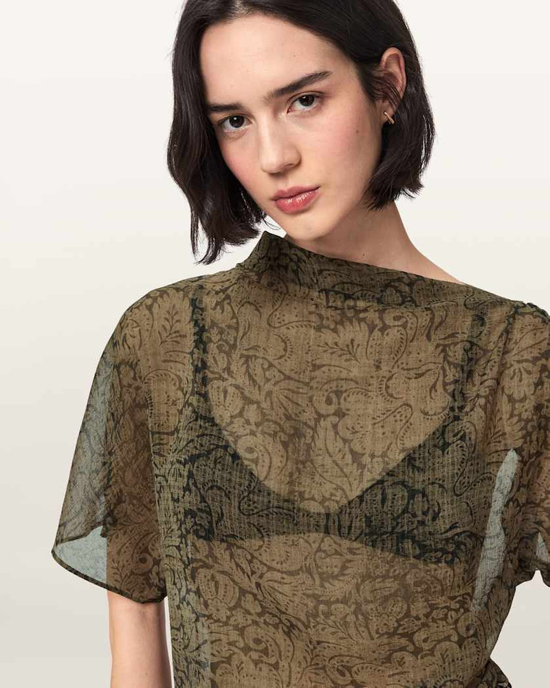ALLSAINTS SALI CROPPED MESH TOP outlook