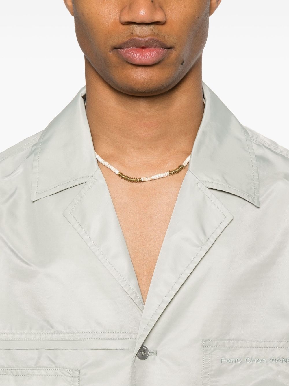 logo-embroidered shirt - 5