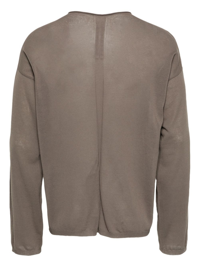 Rick Owens panelled fine-knit jumper outlook