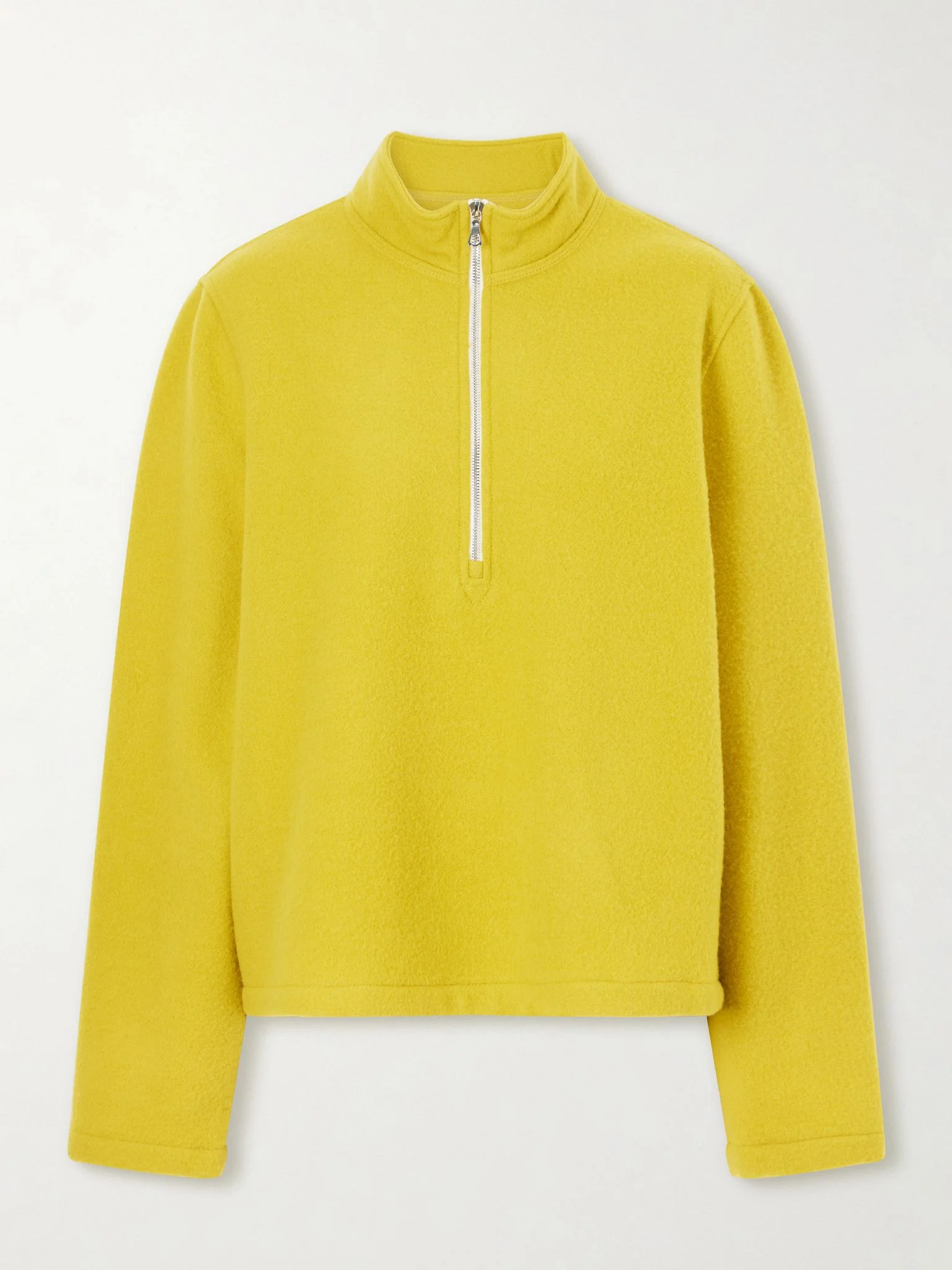 City virgin wool-fleece half-zip sweater Yellow - 1