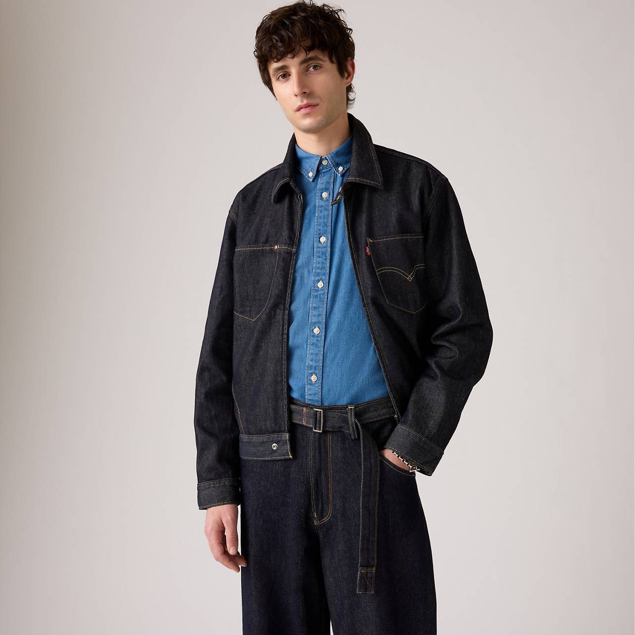 TWISTED BAGGY WIDE LEG MEN'S JEANS - 7