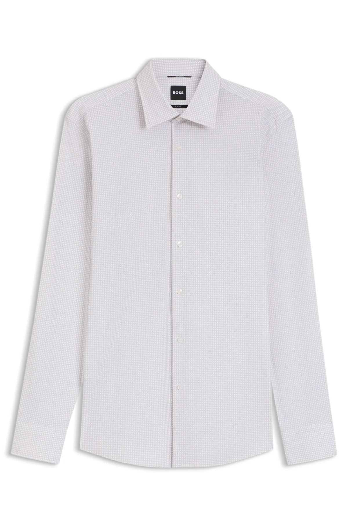 PRINTED SLIM-FIT SHIRT IN PERFORMANCE-STRETCH JERSEY - 1