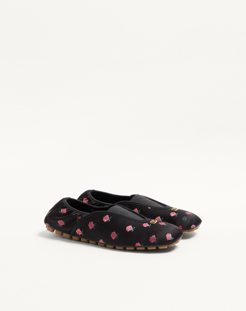 RHYTMIKA SLIPPER IN JACQUARD ROSE FABRIC 3
