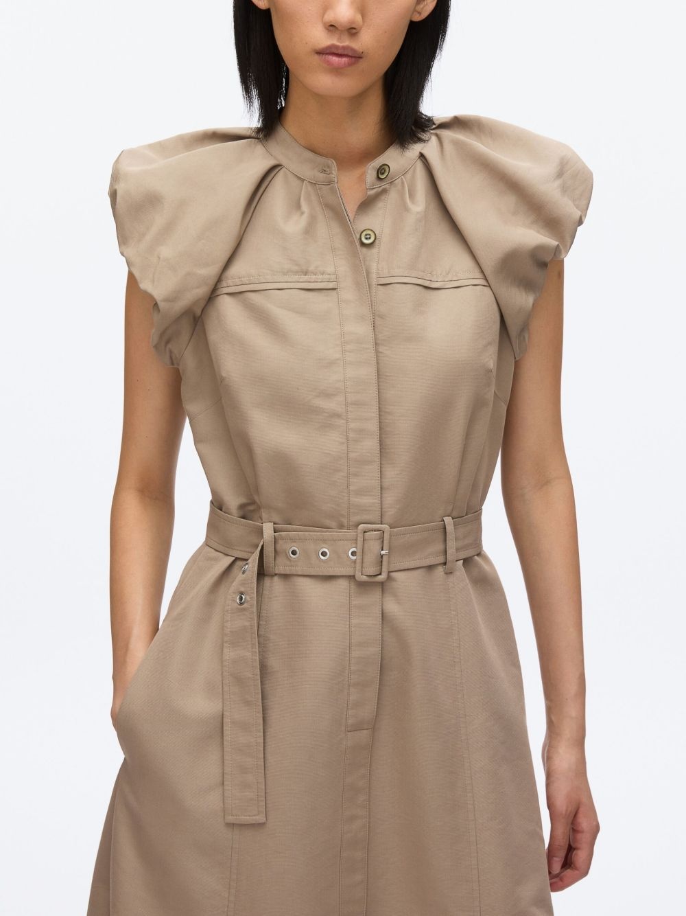poplin belted dress - 5