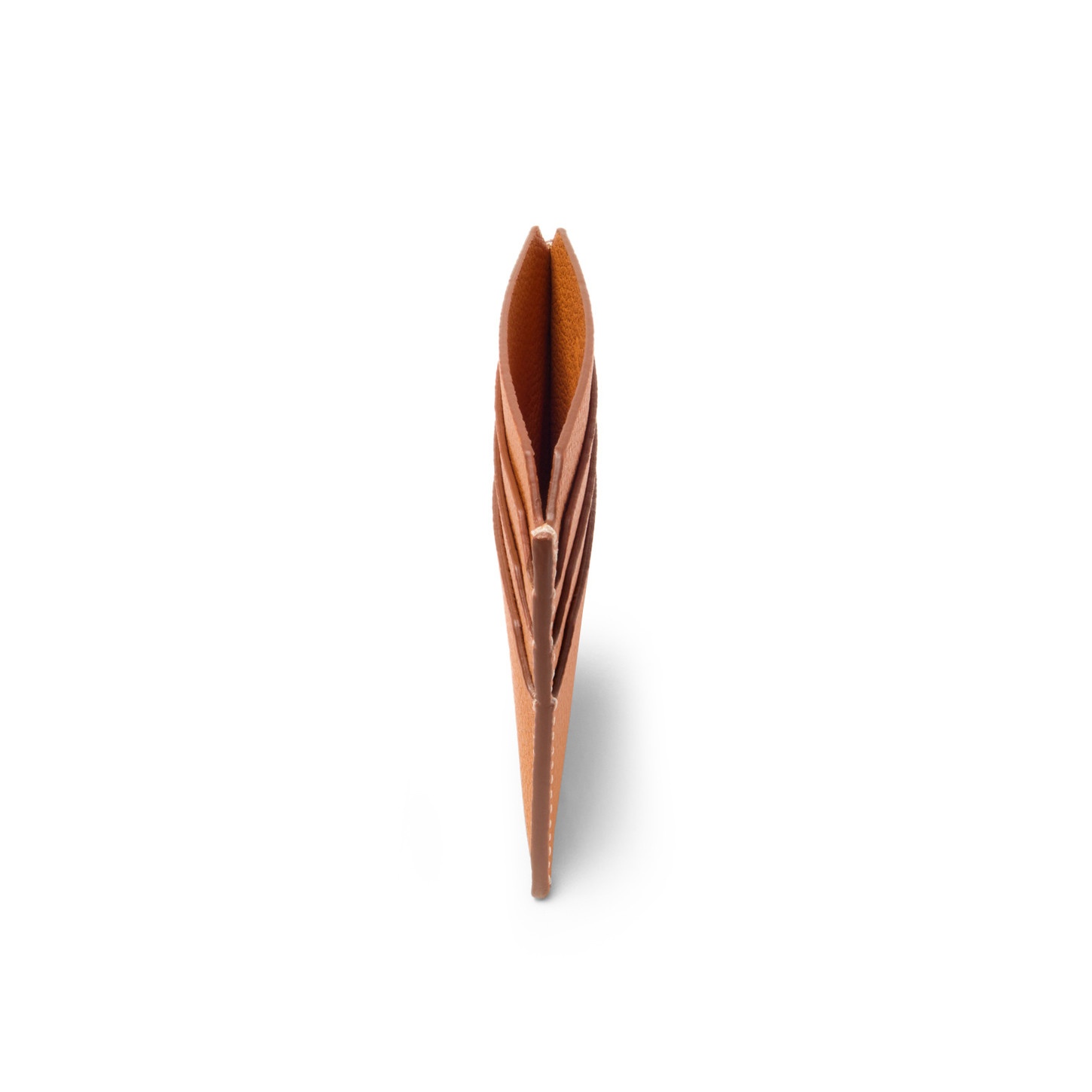 Orange tumbled leather credit card holder - 4