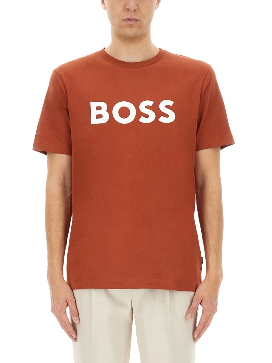 COTTON TIBURT T-SHIRT WITH LOGO - 1