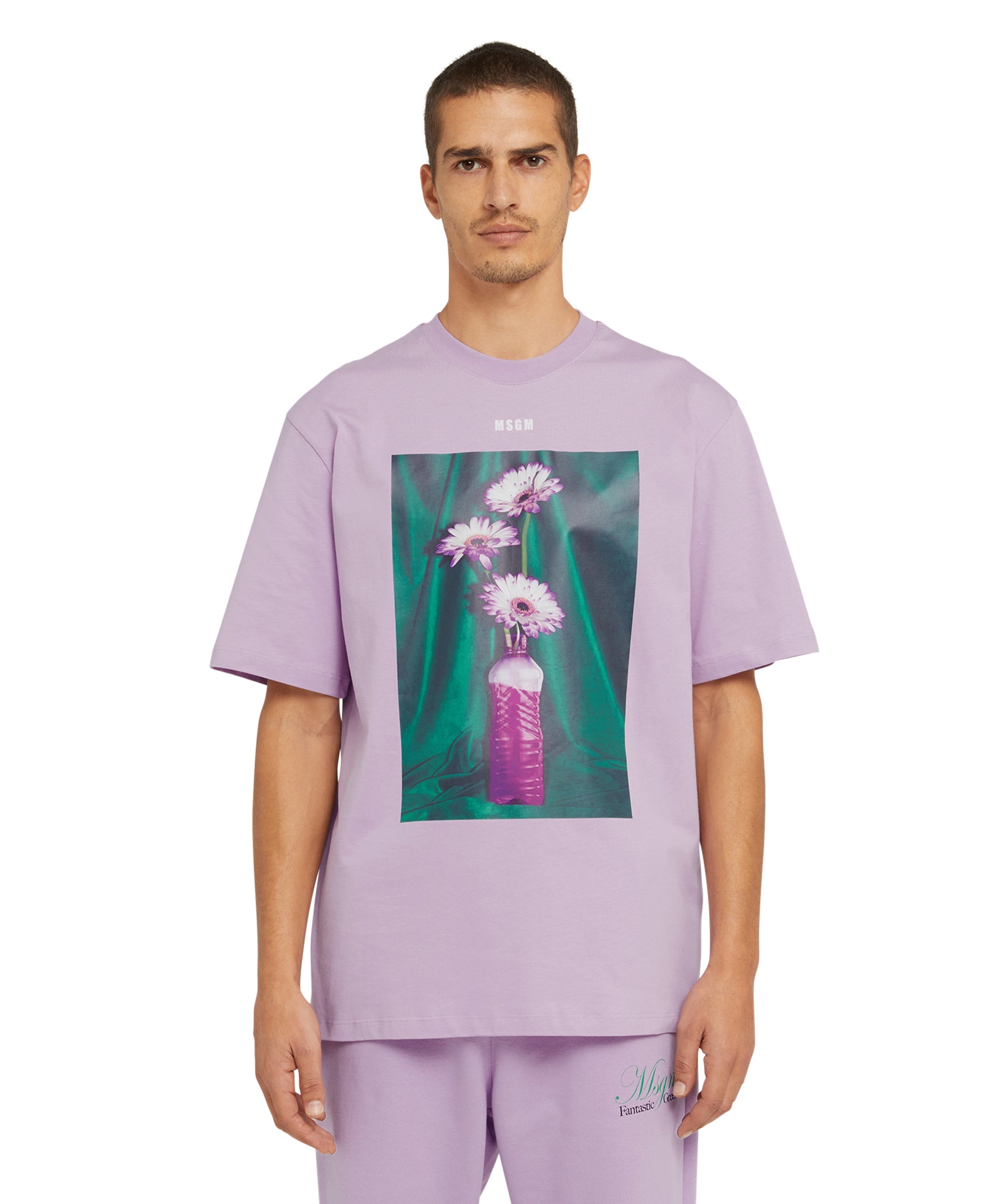 Organic cotton crewneck t-shirt from the MSGM Fantastic Green Capsule - 2
