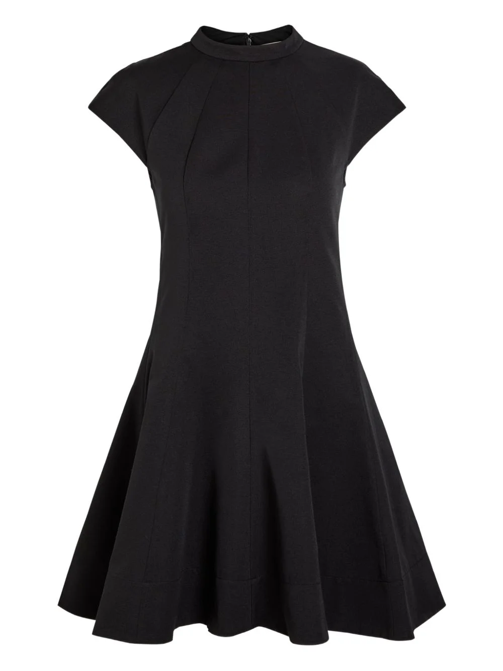 mock-neck A-line dress - 1