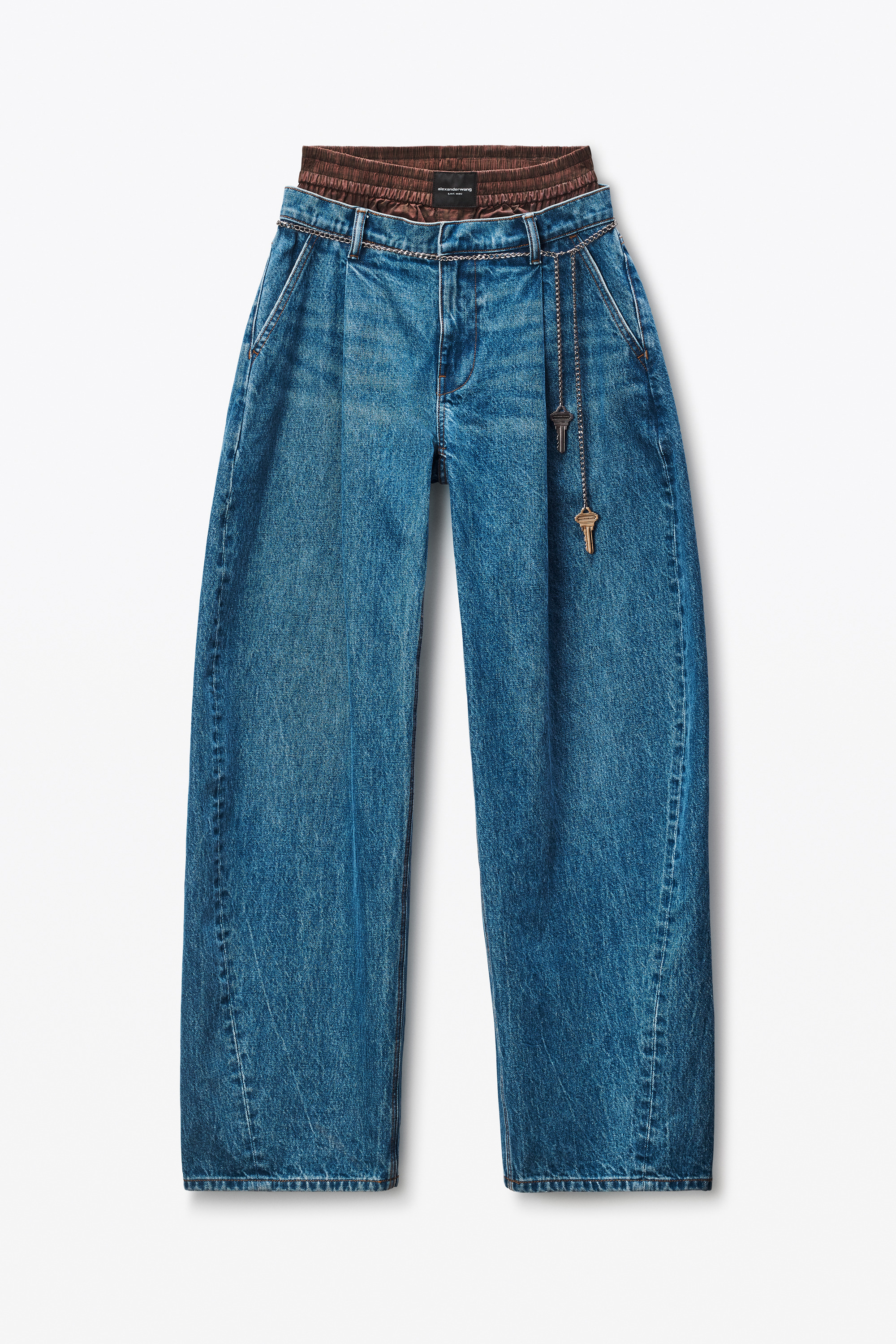 indigo pre-styled ballon-leg jeans - 1
