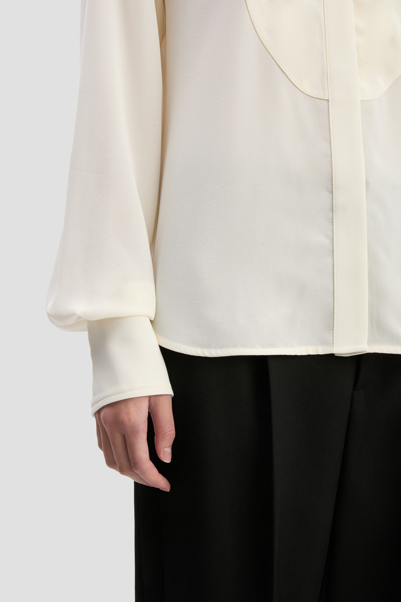 Bib Detail Shirt In Ivory 4