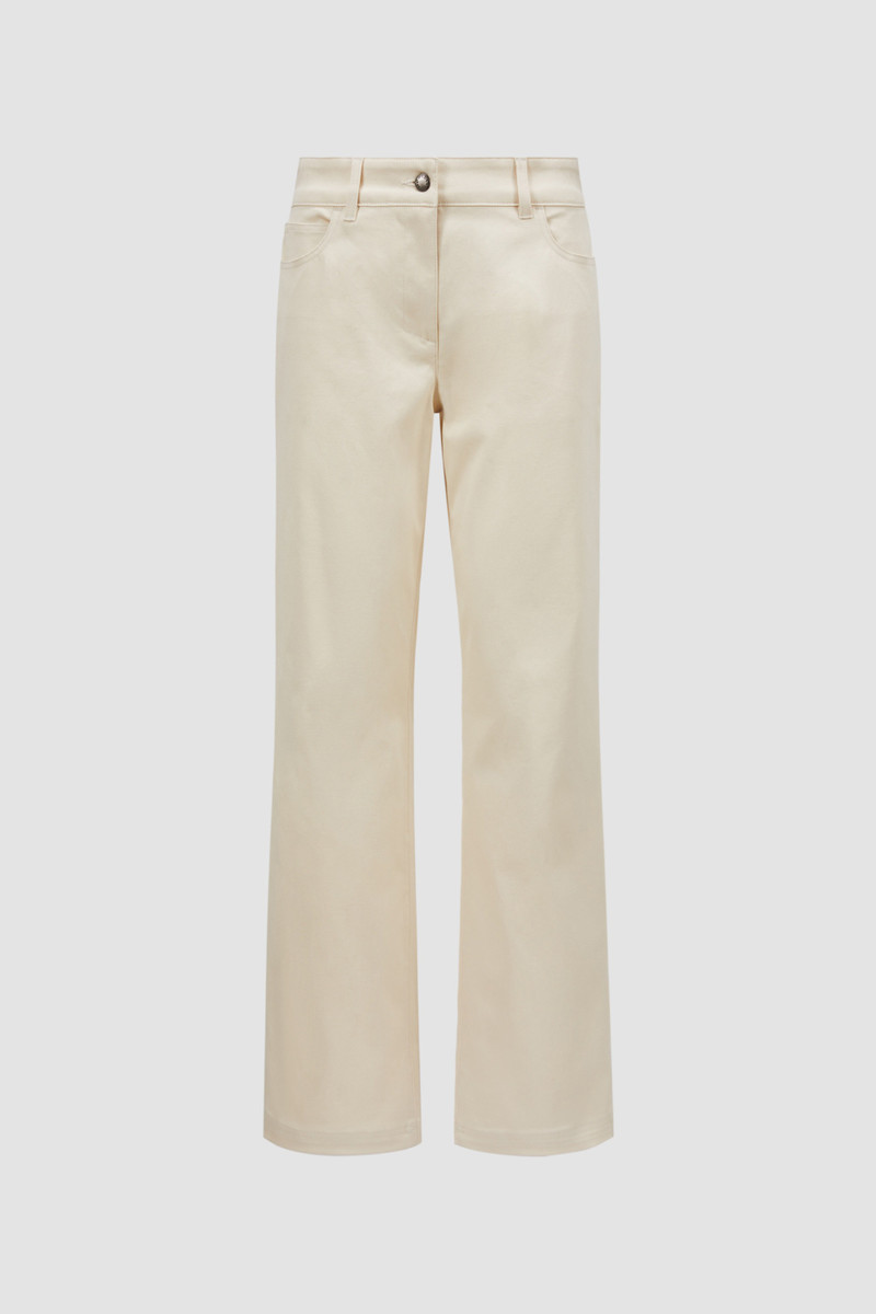 Cotton Gabardine Straight Leg Pants 1