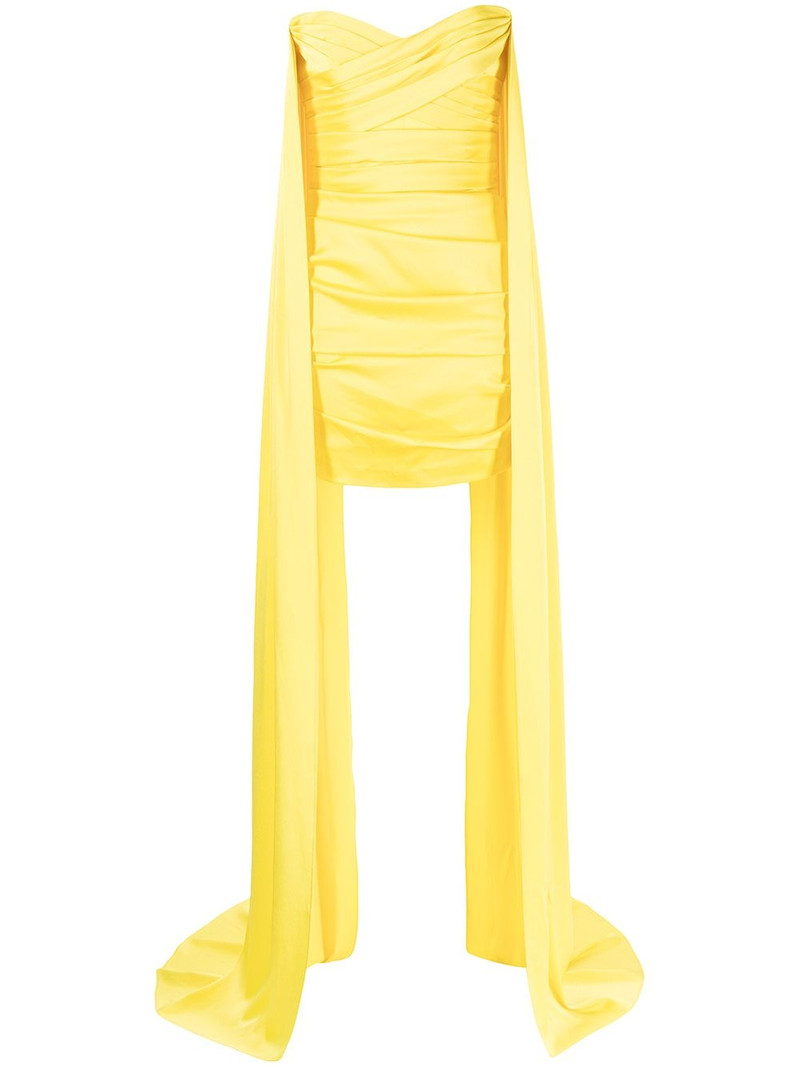 draped-panel ruched dress 1