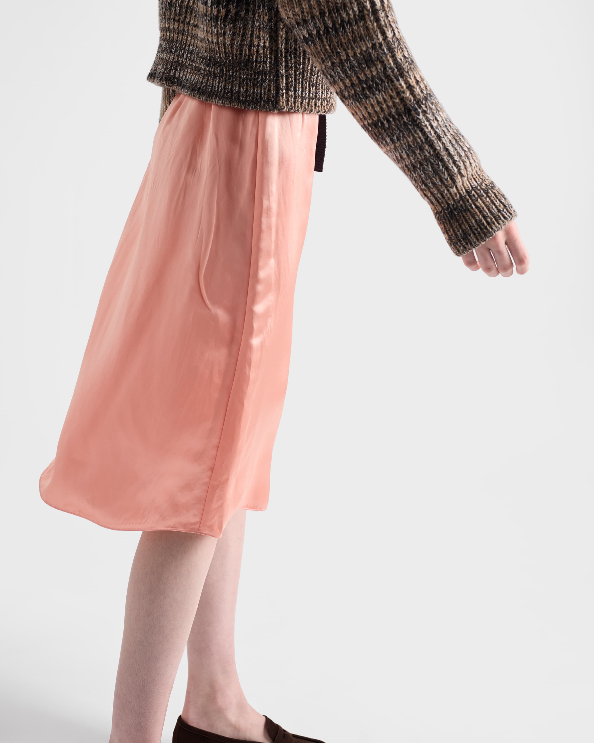Washed satin skirt - 4