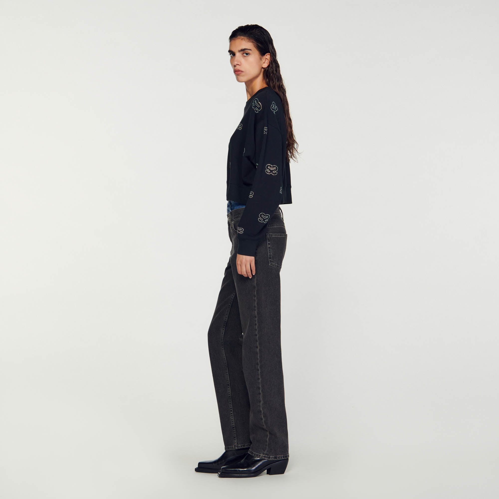 CROPPED DOUBLE S SWEATSHIRT - 7