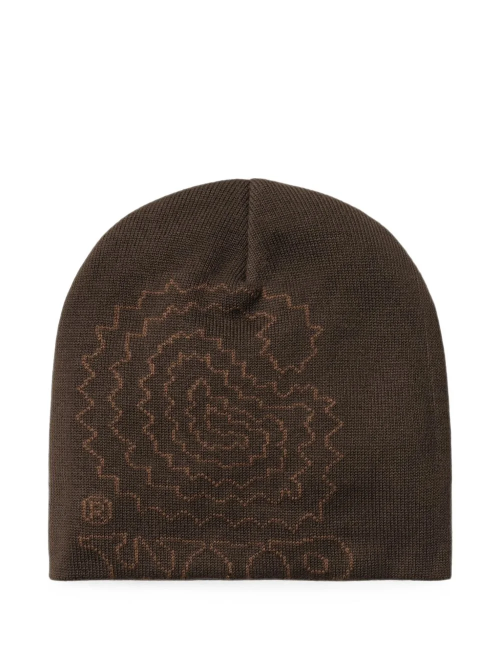 graphic-print beanie hat - 1