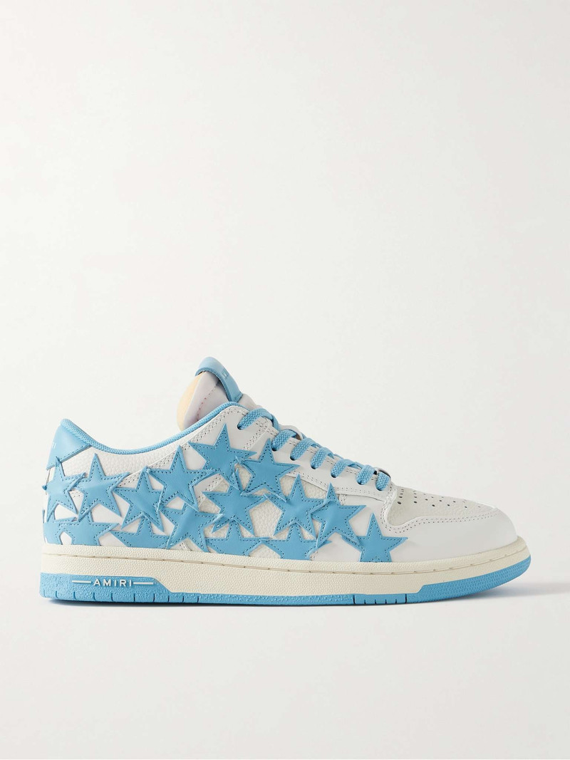 Stars Low Appliquéd Leather Sneakers 1