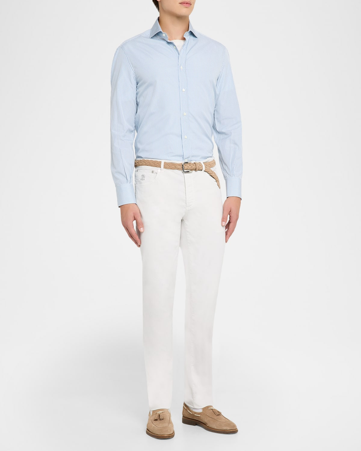 Men's Gingham Check Long-Sleeve Shirt - 2