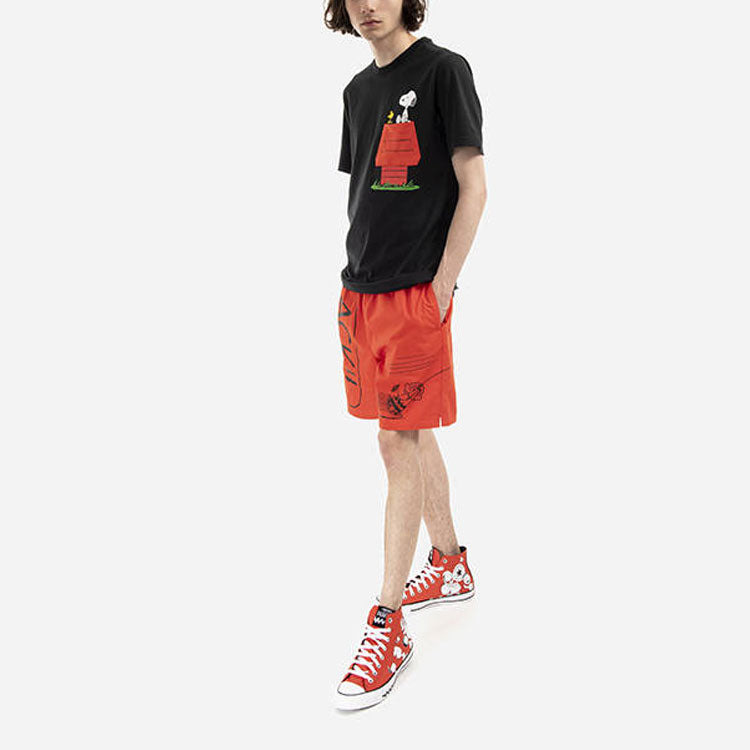Converse x Peanuts Pocket T-Shirt 'Black' 10024374-A01 - 3