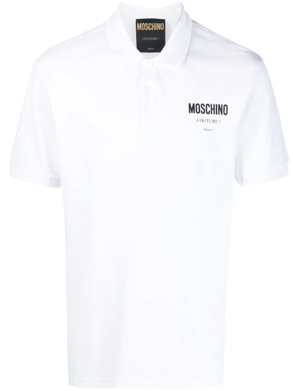 logo-print short-sleeved polo shirt - 1