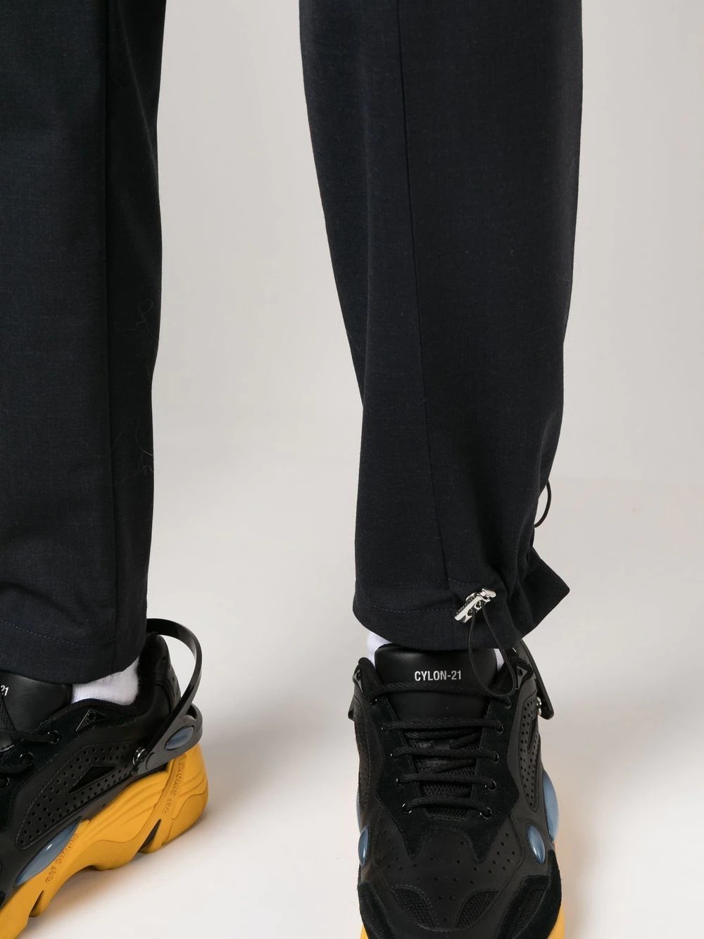 drawstring-detail tapered trousers - 5