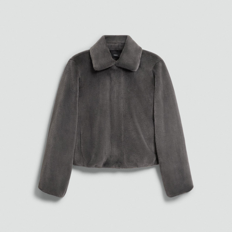 Collared Jacket in Faux Fur 1