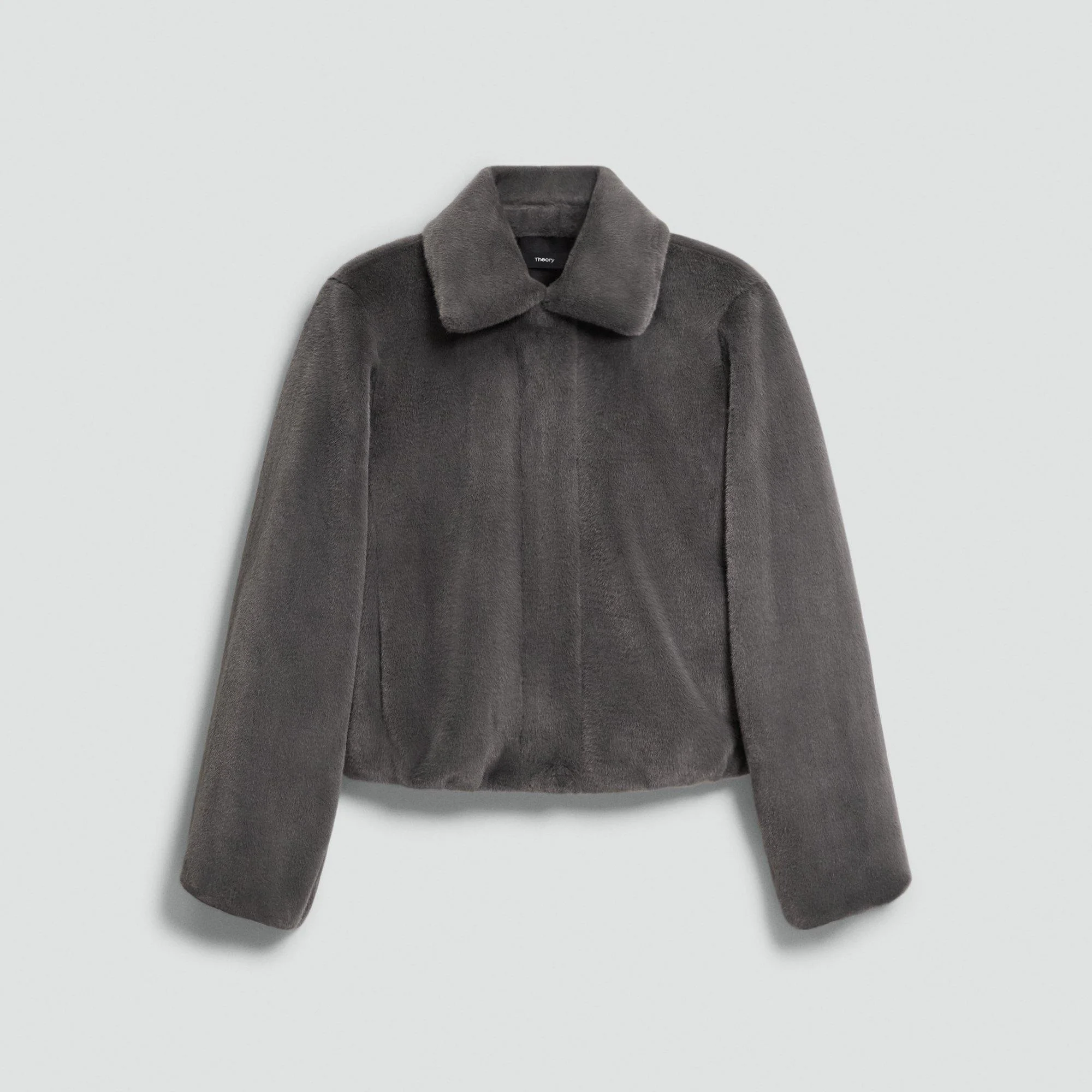 Collared Jacket in Faux Fur - 1