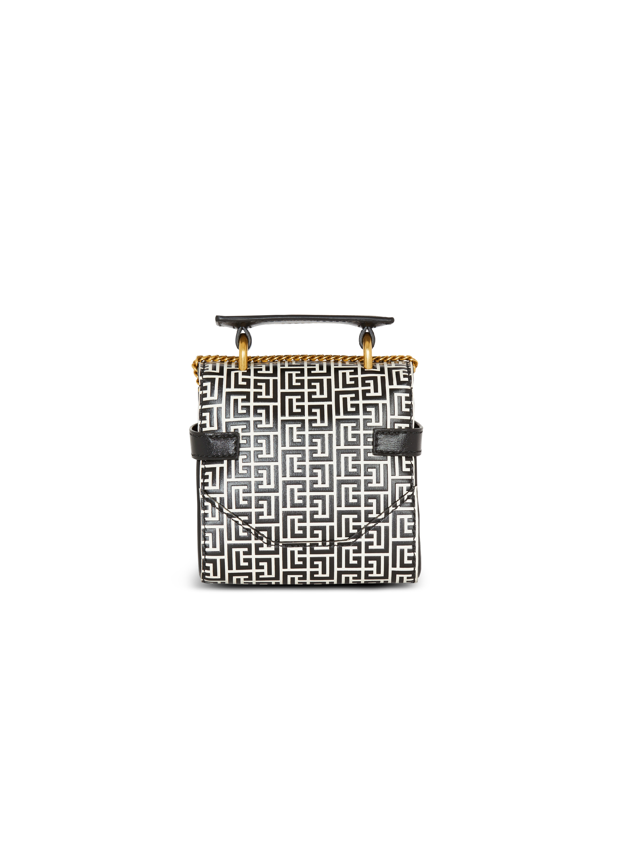B-Buzz Mini 12 bag in embossed calfskin with a PB Labyrinth monogram - 4