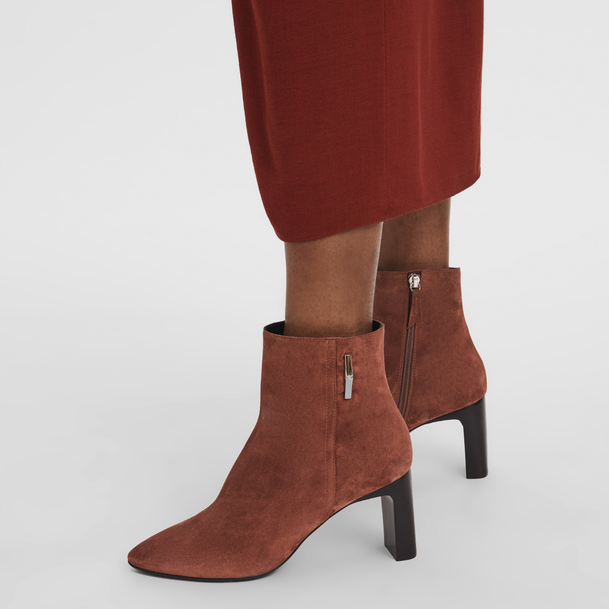 Roseau Heeled boots Mahogany - Leather - 2