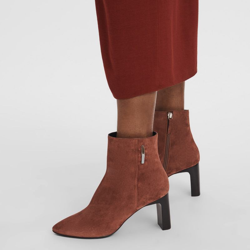 Longchamp Roseau Heeled boots Mahogany - Leather outlook