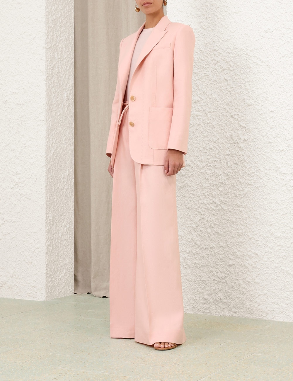 Zimmermann ILLUMINATE LINEN WIDE LEG PANT | REVERSIBLE