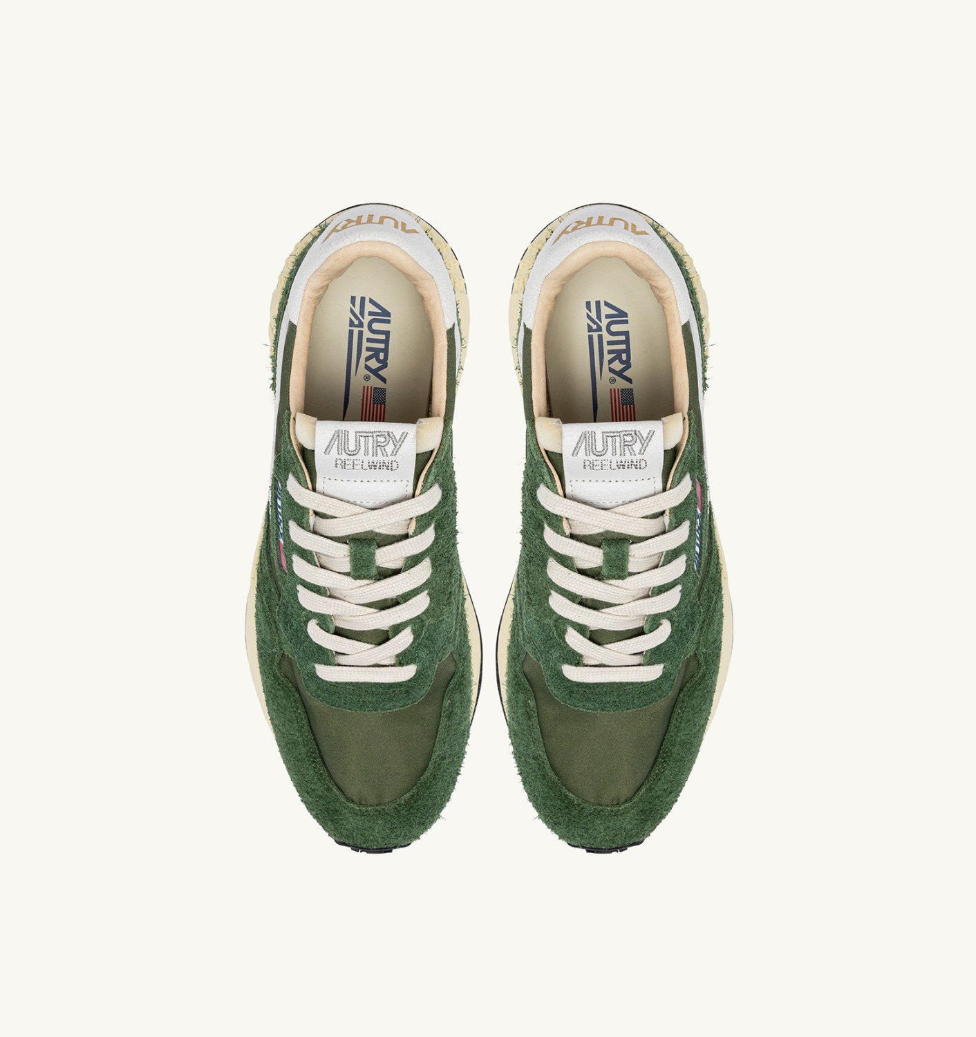 REELWIND LOW SNEAKERS IN MILITARY NYLON AND SUEDE - 5