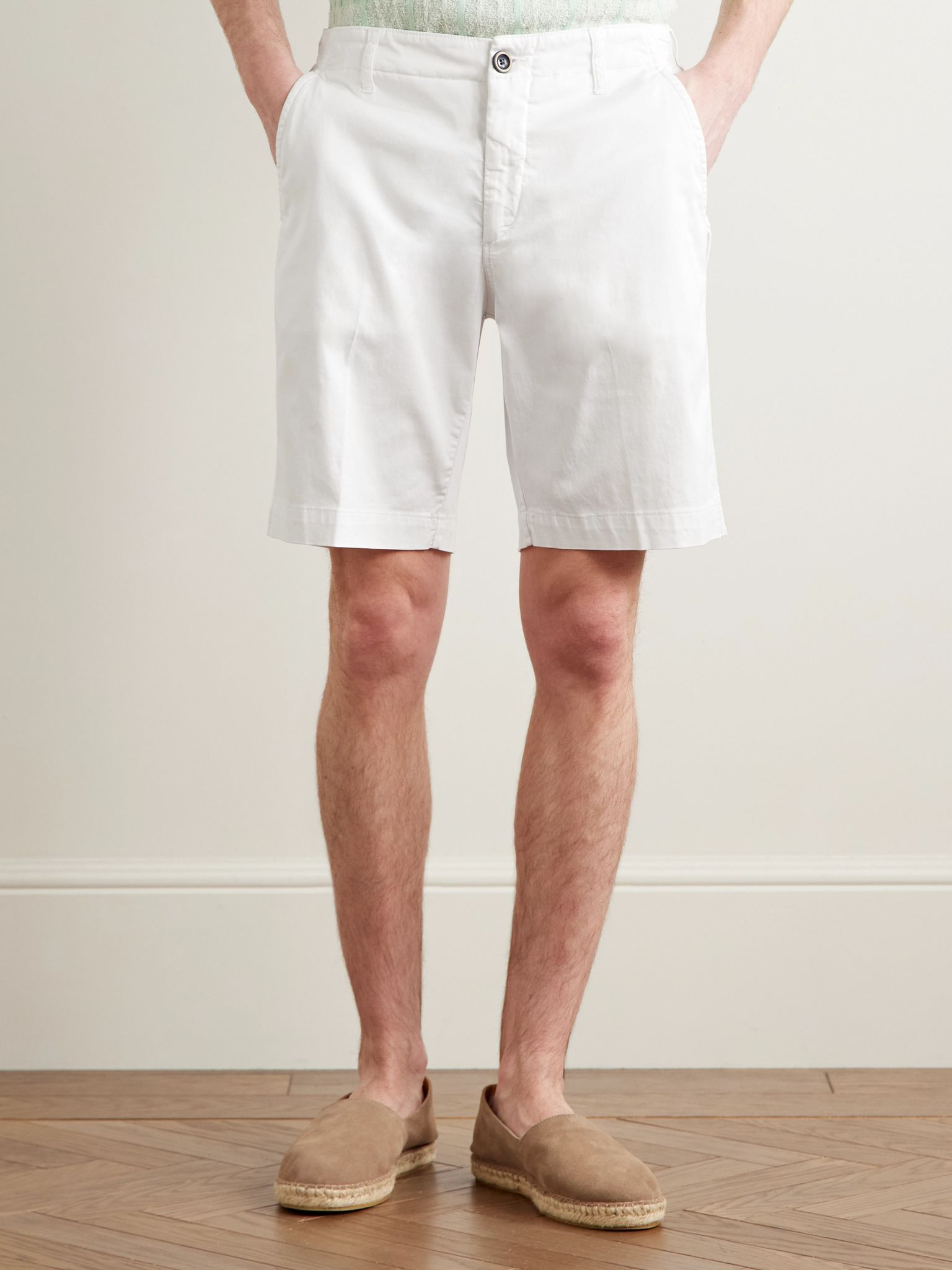 Ponche Lyocell and Cotton-Blend Bermuda Shorts White - 3