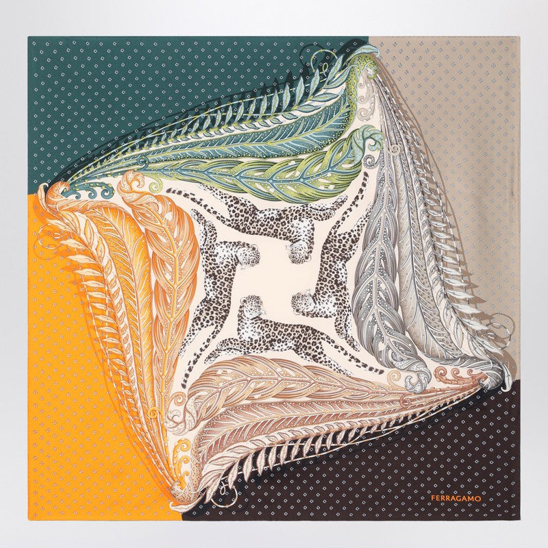 Ferragamo Silk Scarf Madras Print Women - 2