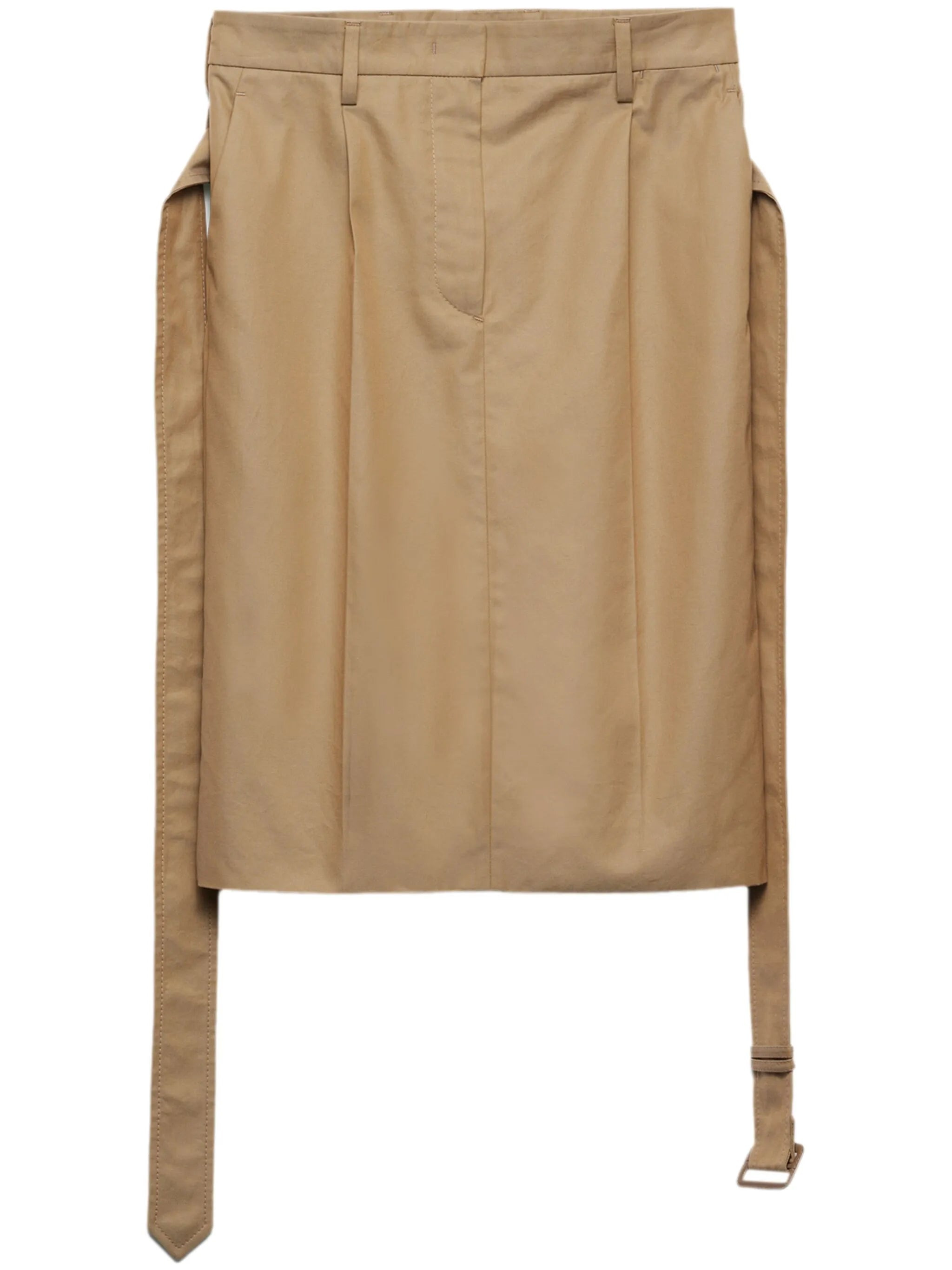 belted cotton pencil skirt - 1