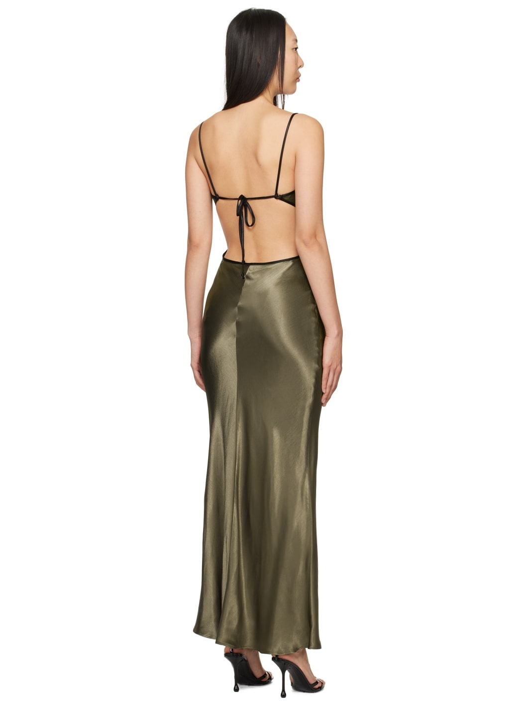 Khaki & Black Cedar City Maxi Dress - 3