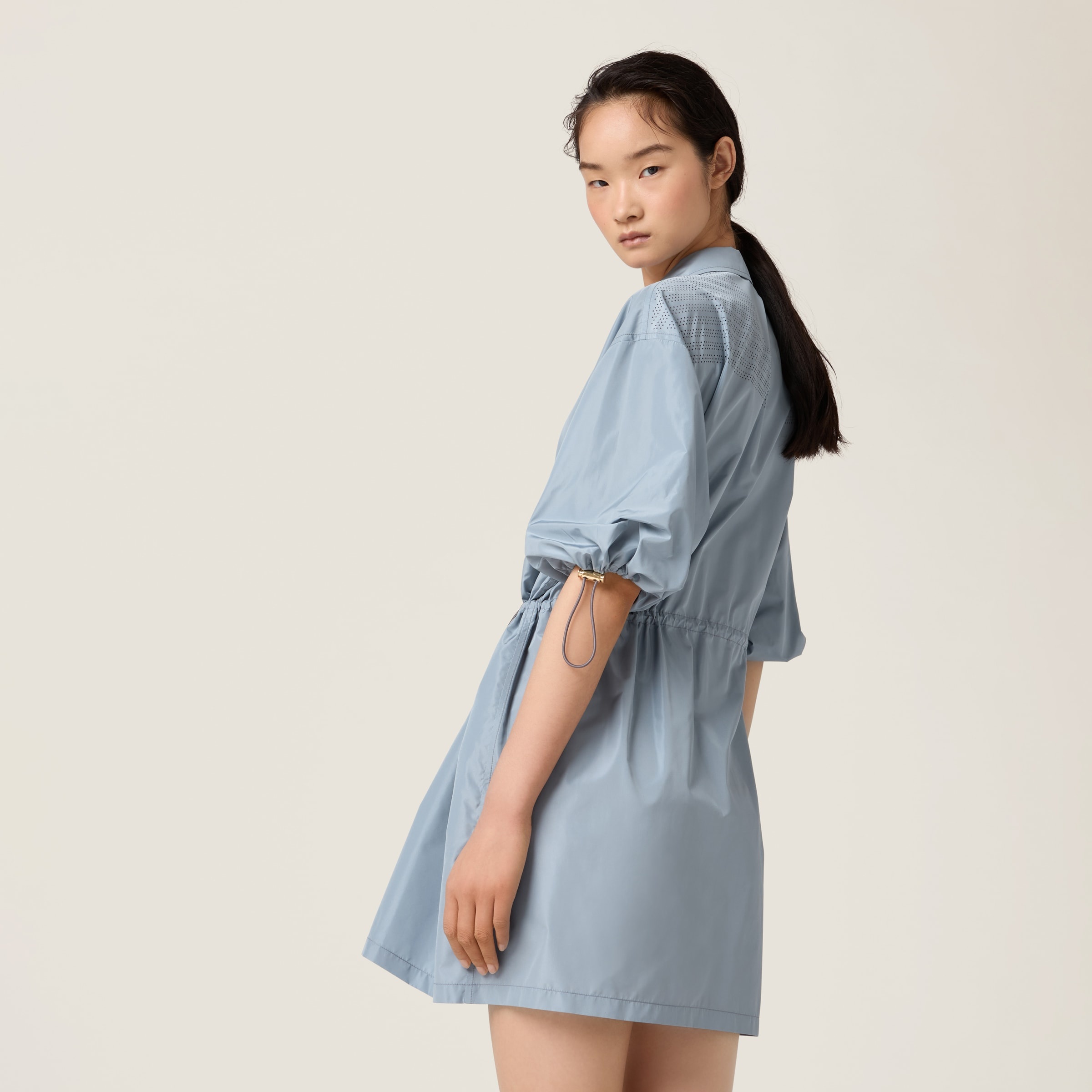 Technical silk mini-dress - 4