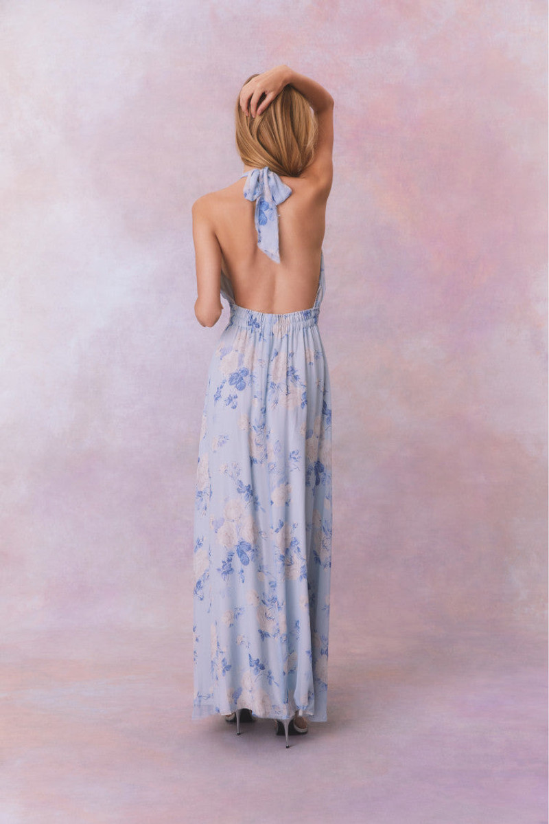 Love Heirloom Print Halter Maxi Dress 5