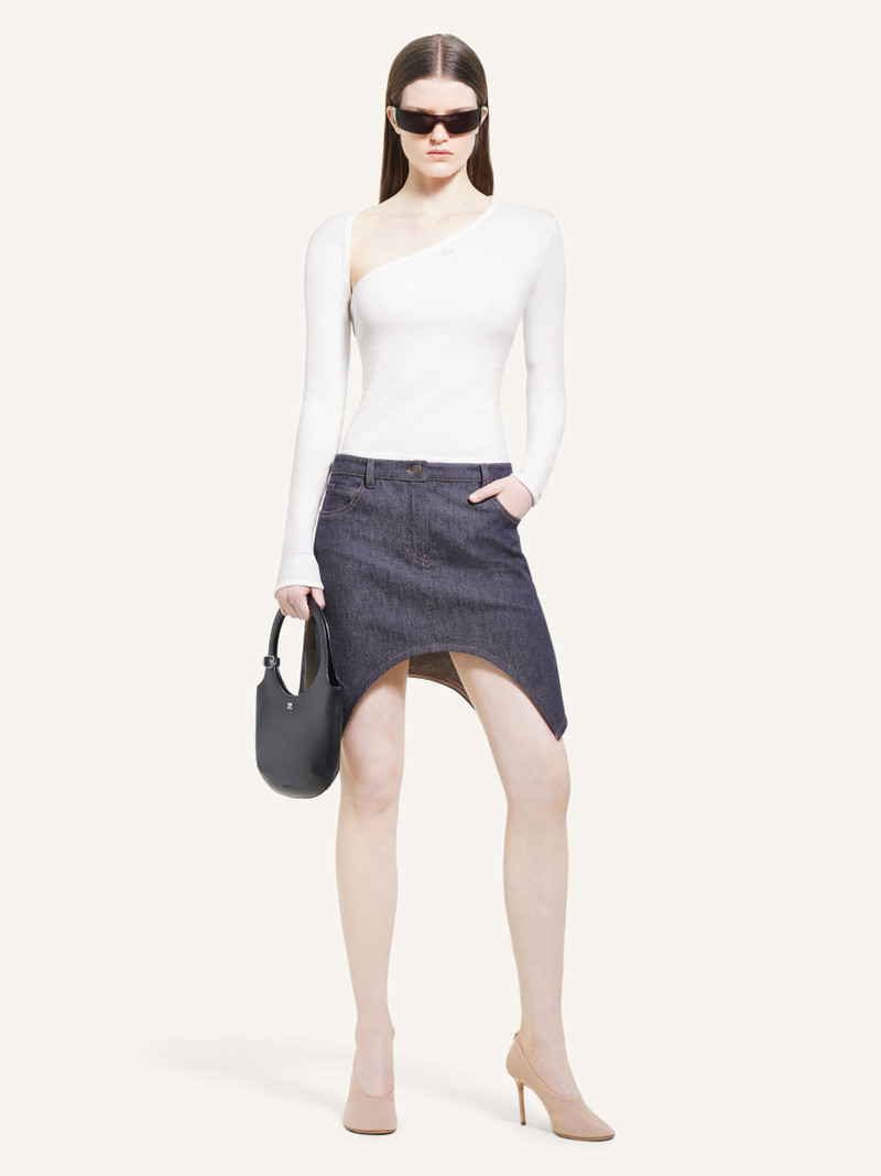 courrèges REVERSED MINI DENIM SKIRT outlook
