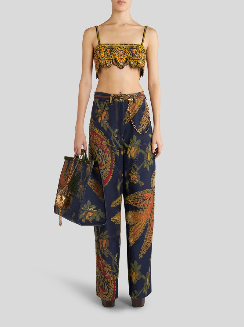 Etro DENIM JACQUARD CARGO JEANS outlook