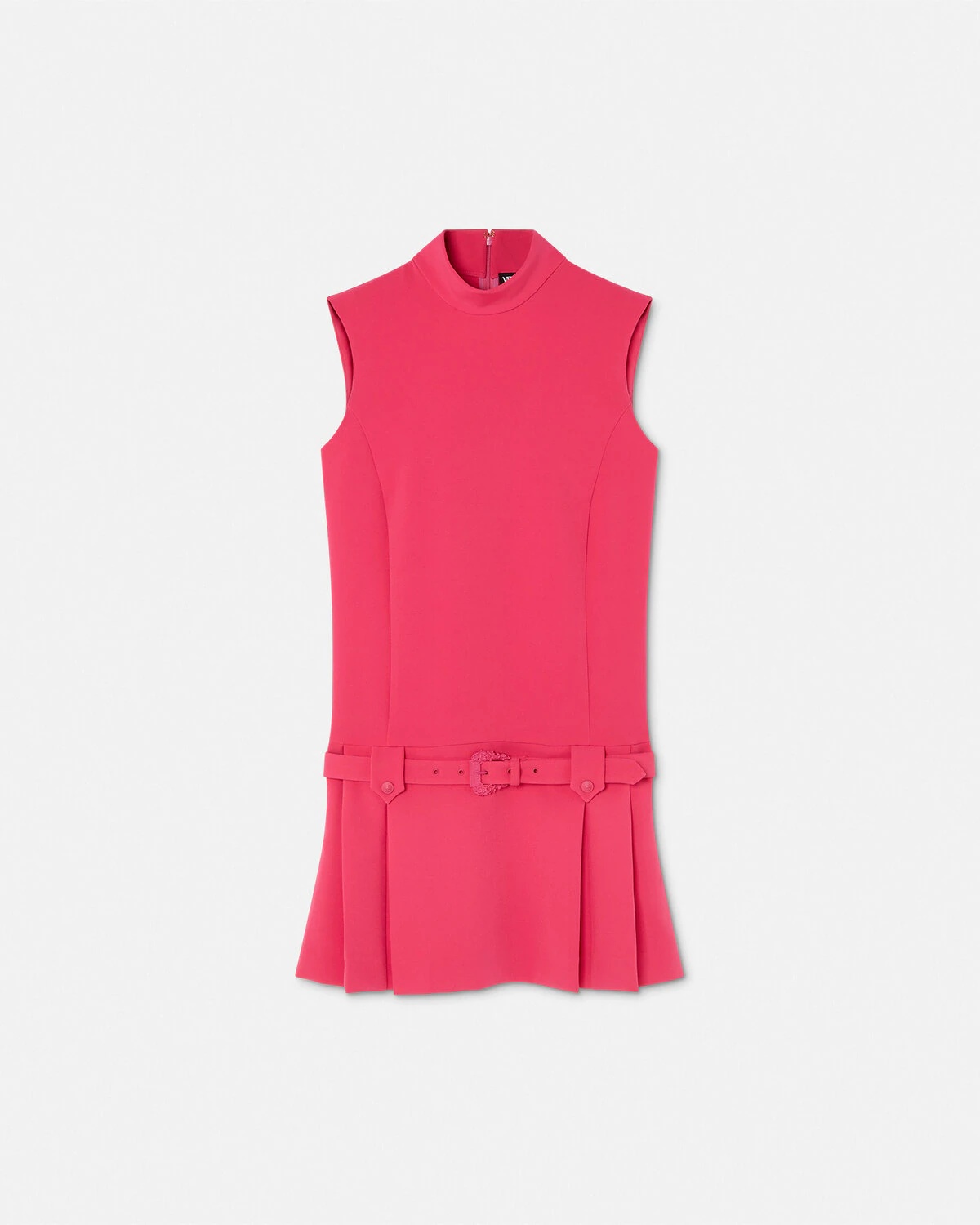 Baroque Buckle Pleat Mini Dress - 1