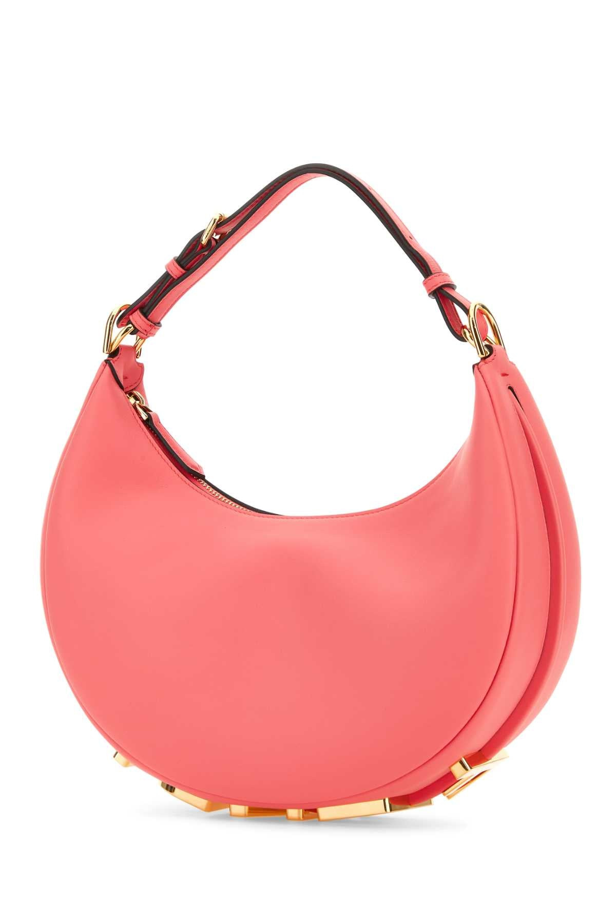 Fendi Women Pink Leather Small Fendigraphy Handbag - 2