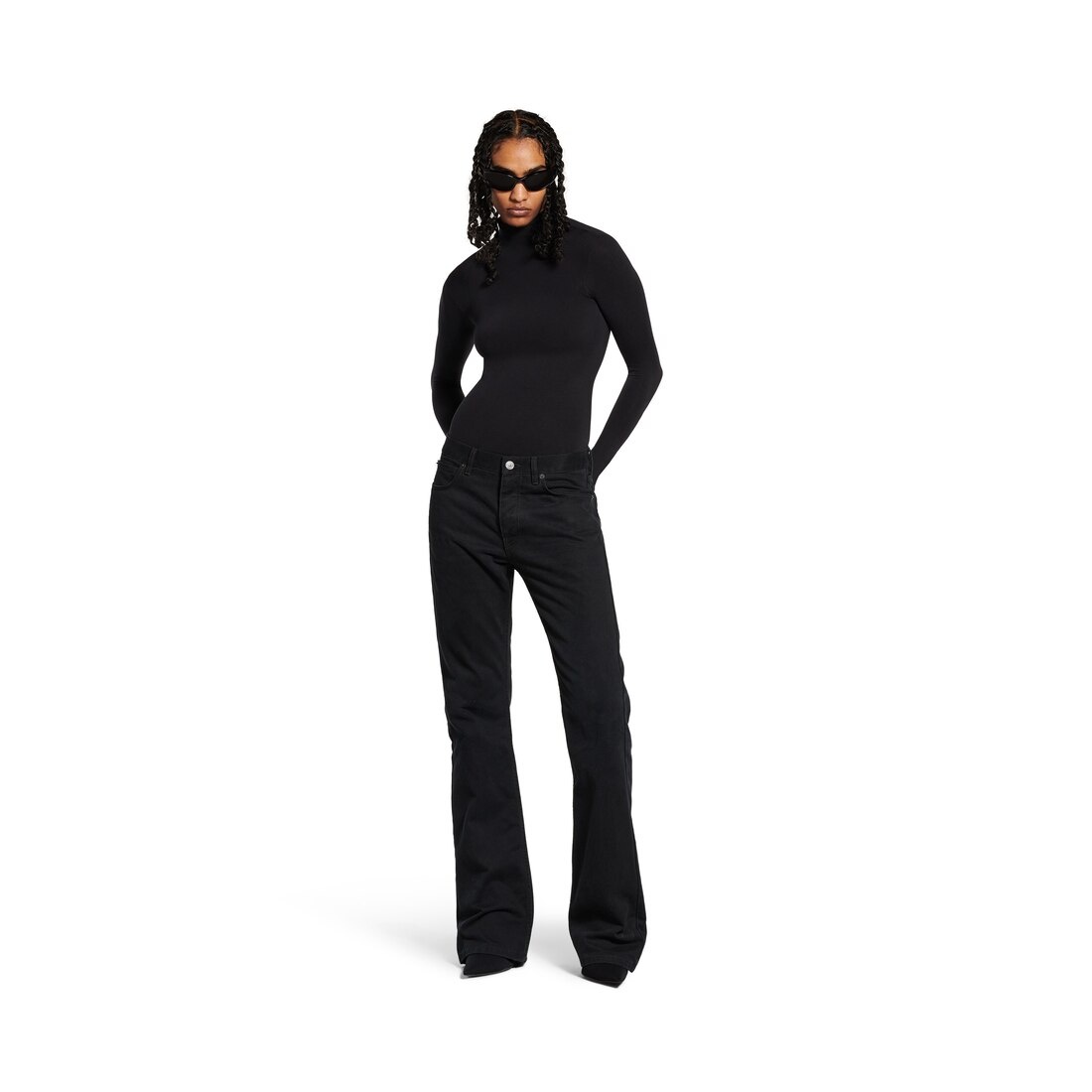 Women's Straight Fit Pants in Black - 2