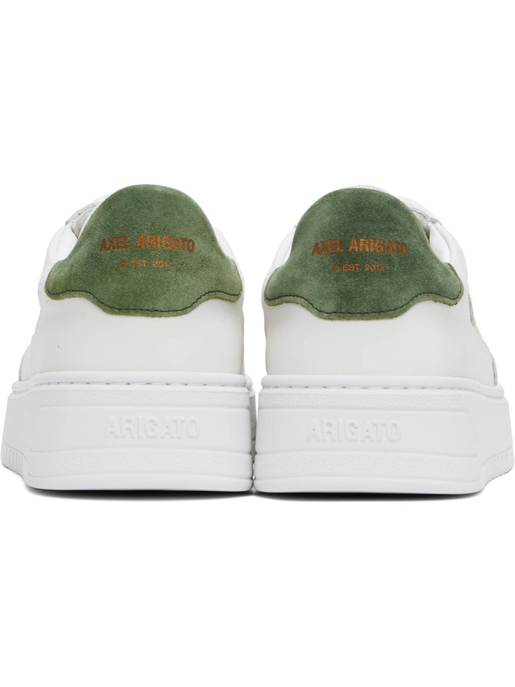 White & Green Orbit Vintage Sneakers - 2
