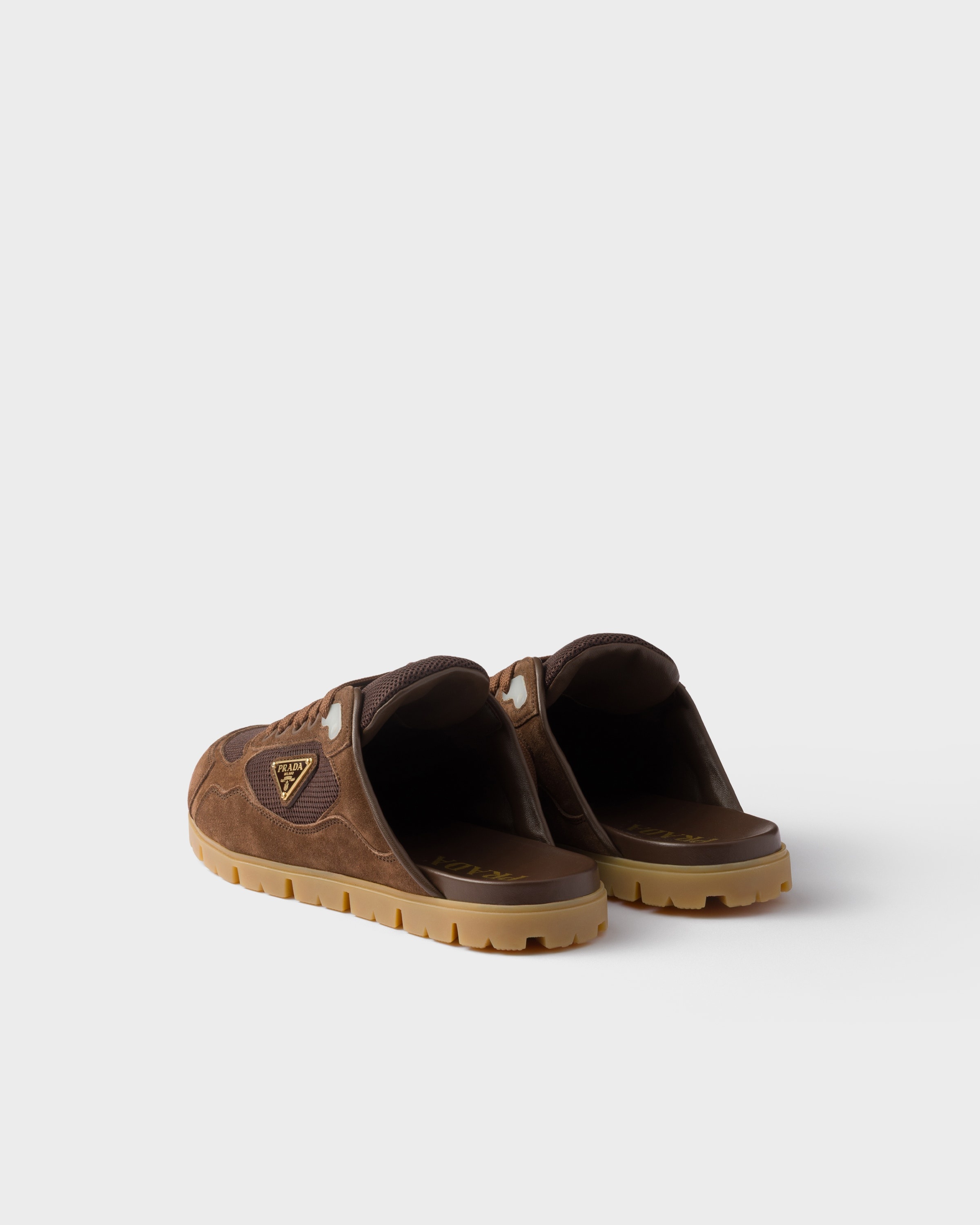 Trail mesh fabric and suede mules - 4