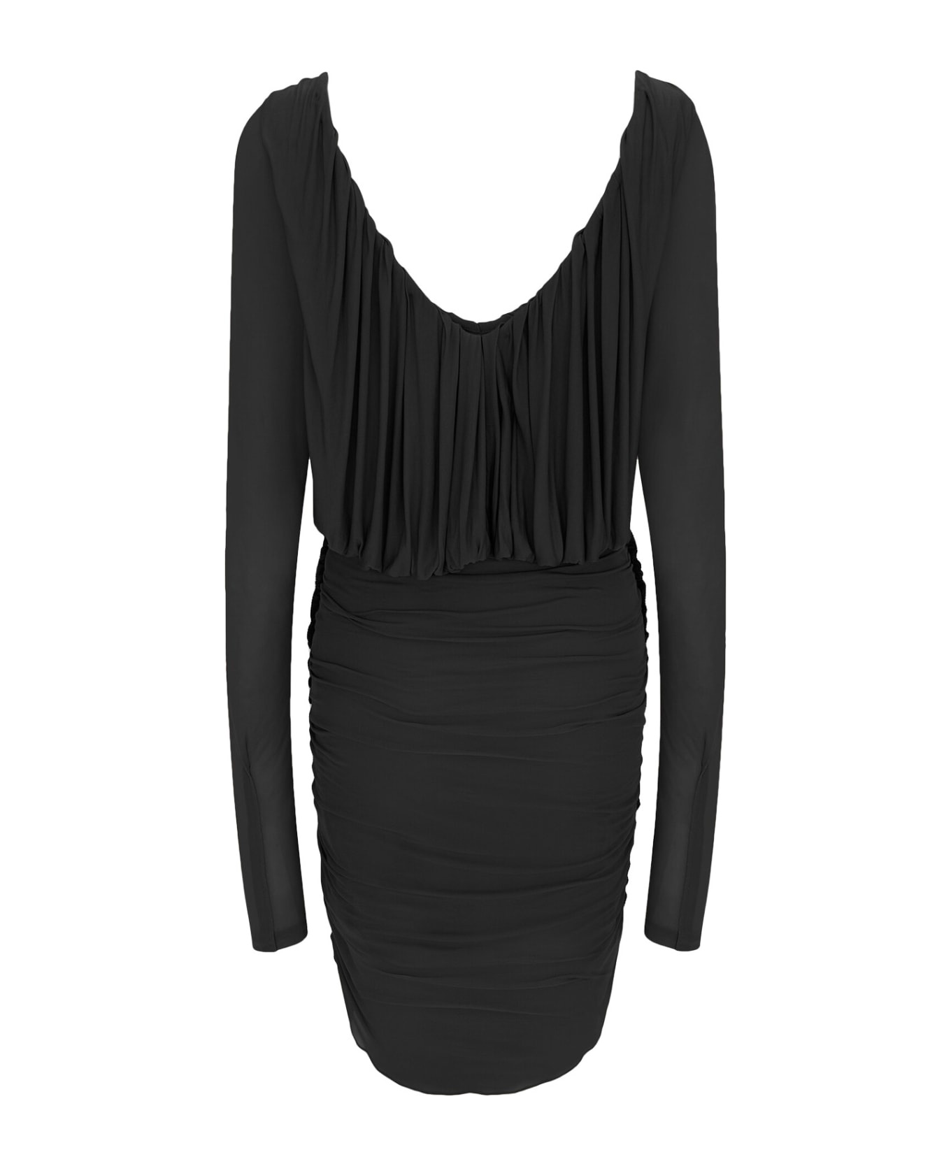 Cupro Dress With Drapery - 2